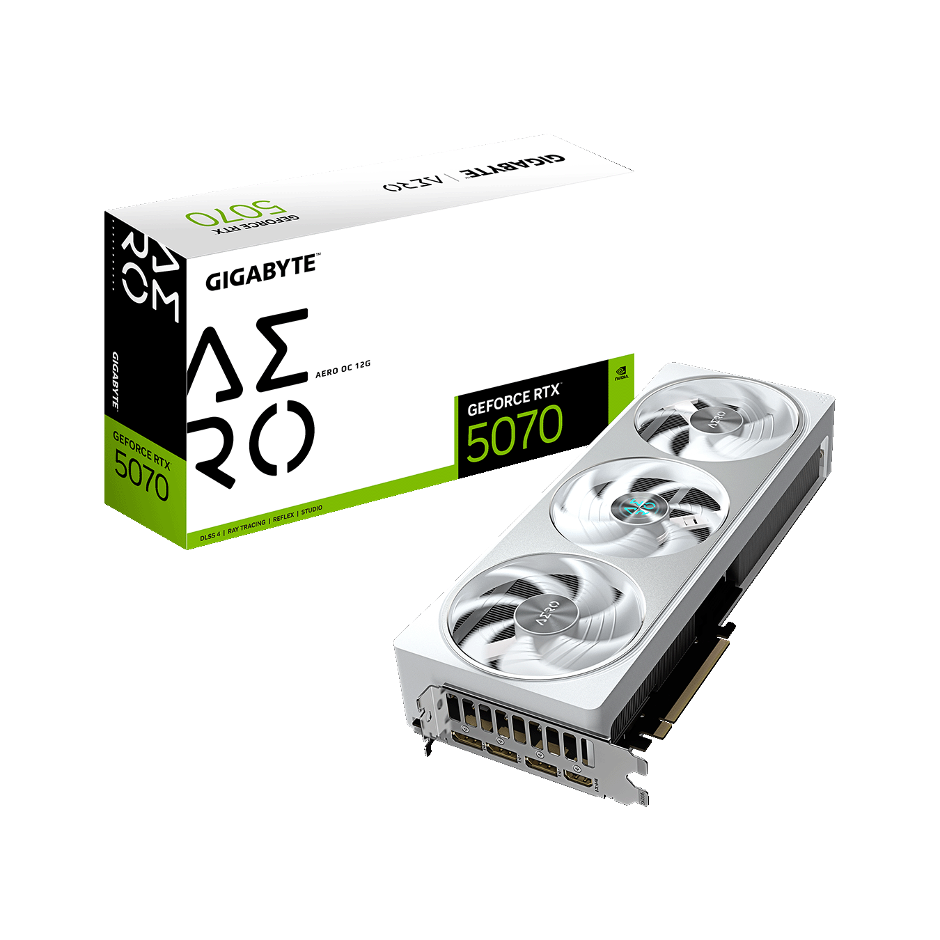 GIGABYTE　NVIDIA GeForce RTX5070 GDDR7 12GBメモリ搭載　GV-N5070AERO OC-12GD