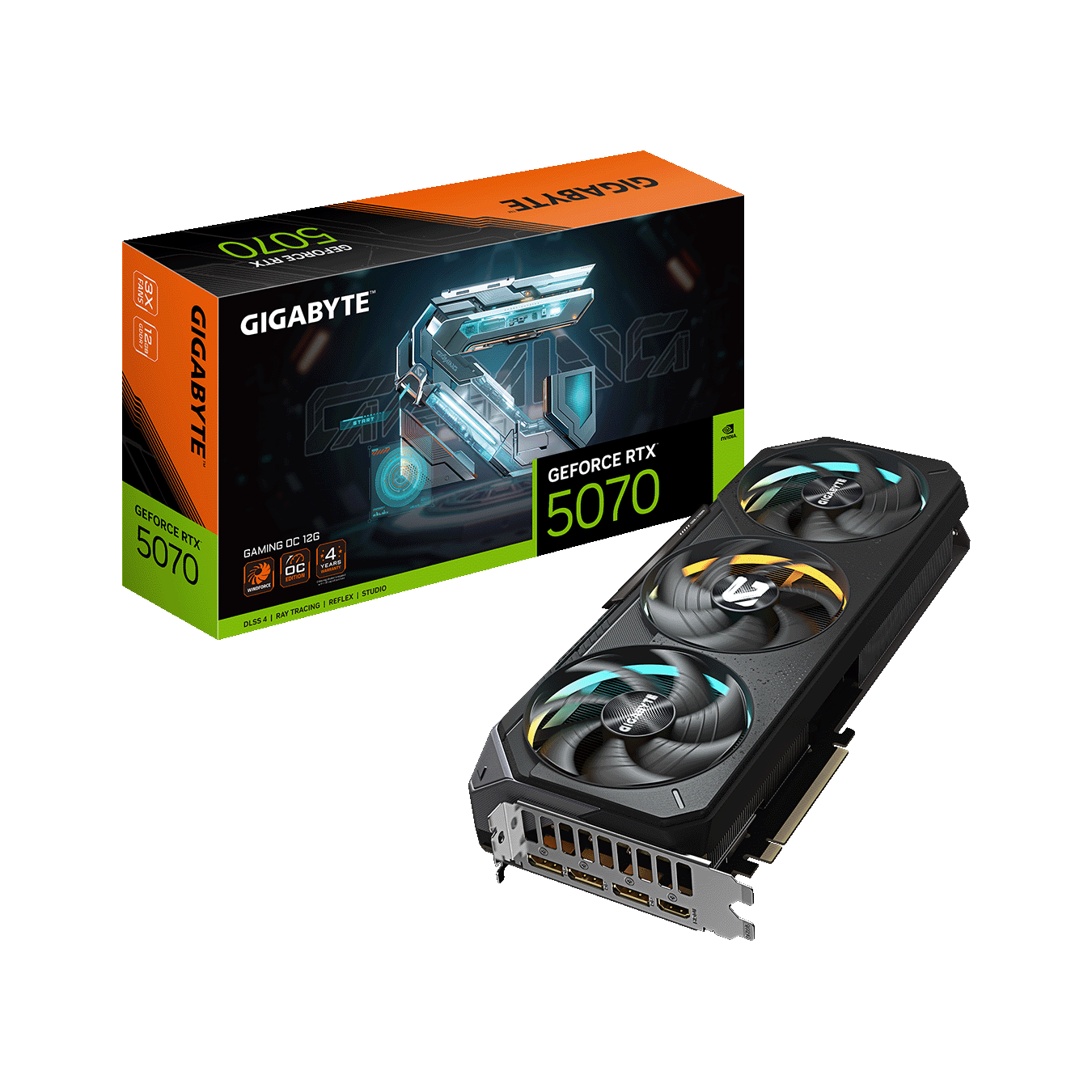 GIGABYTE　NVIDIA GeForce RTX5070 GDDR7 12GBメモリ搭載　GV-N5070GAMING OC-12GD