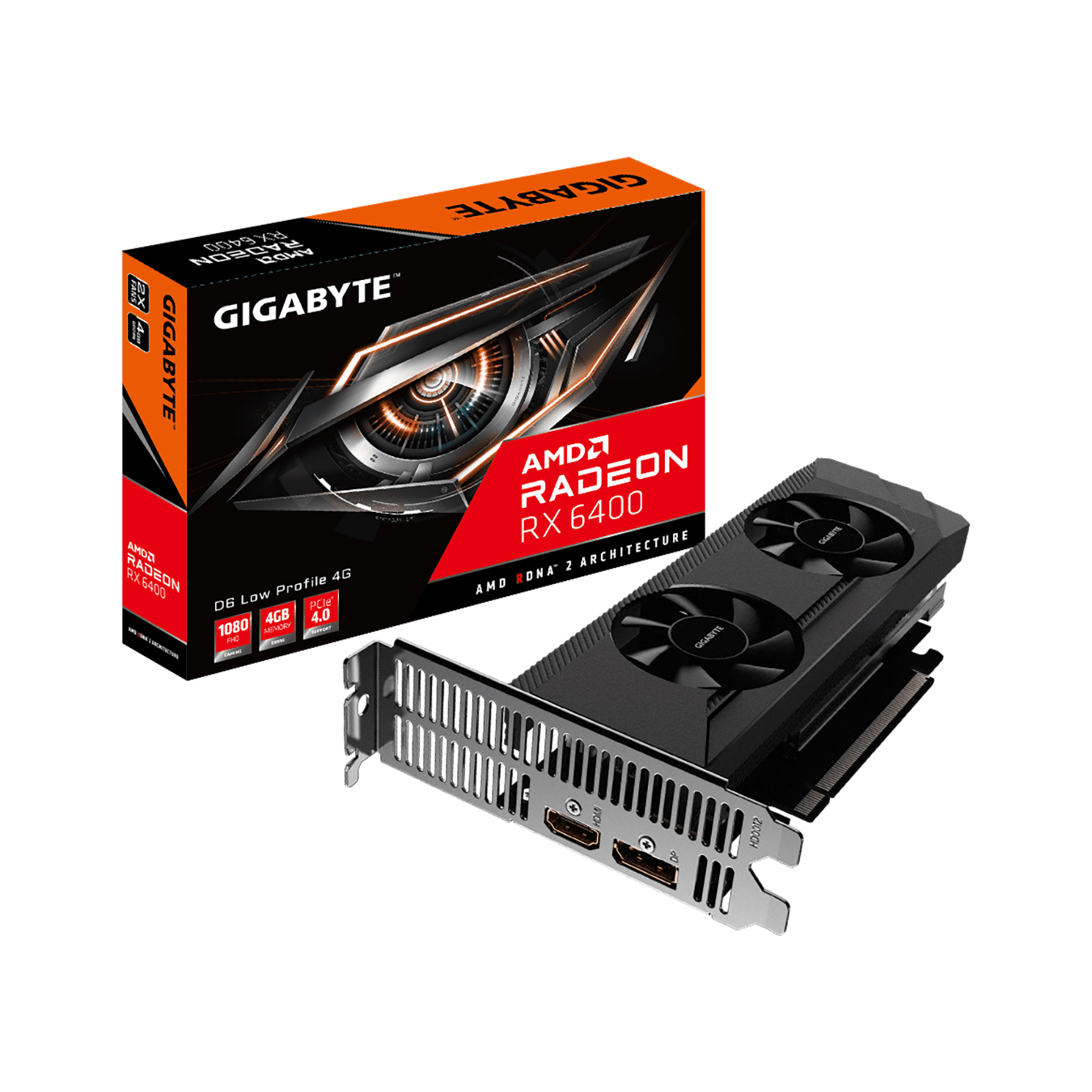 GV-R64D6-4GL | GIGABYTE Radeon RX 6400 搭載 GDDR6 ロー