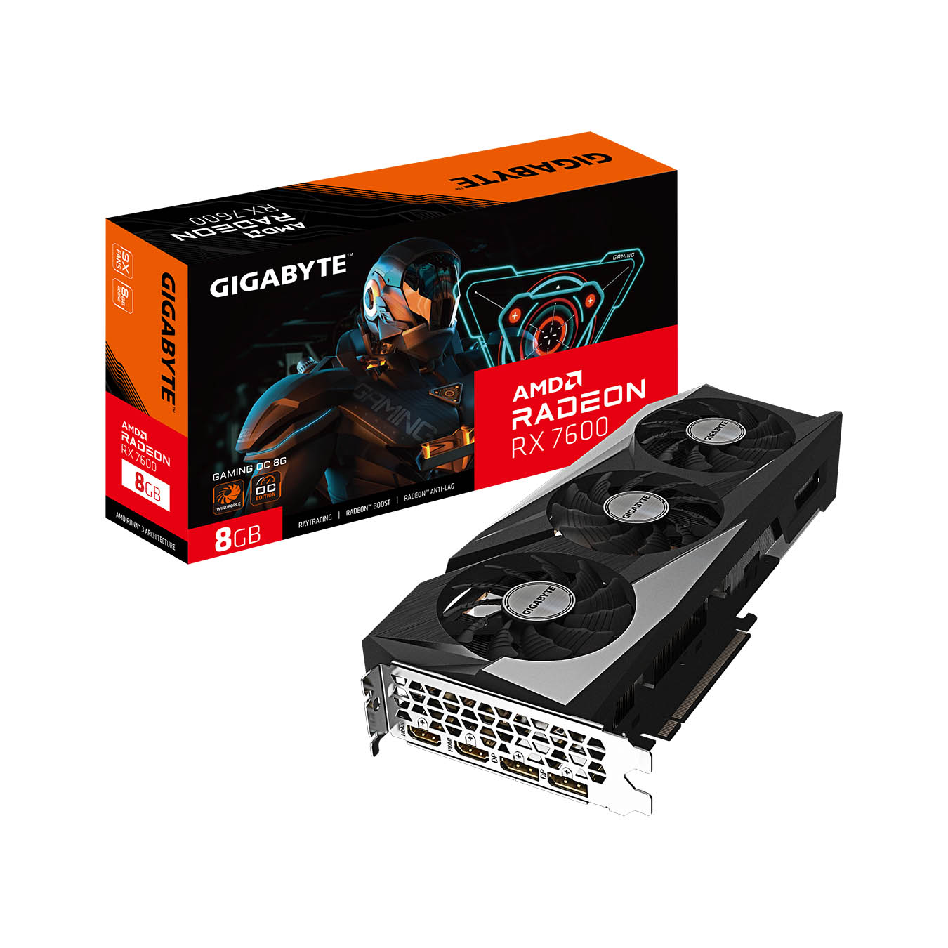 GIGABYTE(ギガバイト) Radeon RX 7600 搭載 グラフィックボード GV-R76GAMING OC-8GD