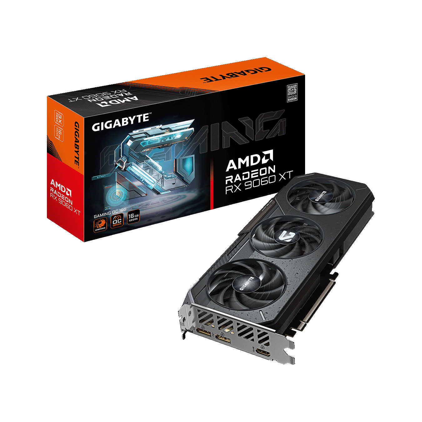 GIGABYTE Radeon RX9060XT GDDR6 16GBメモリ搭載　GV-R9060XTGAMING OC-16GD