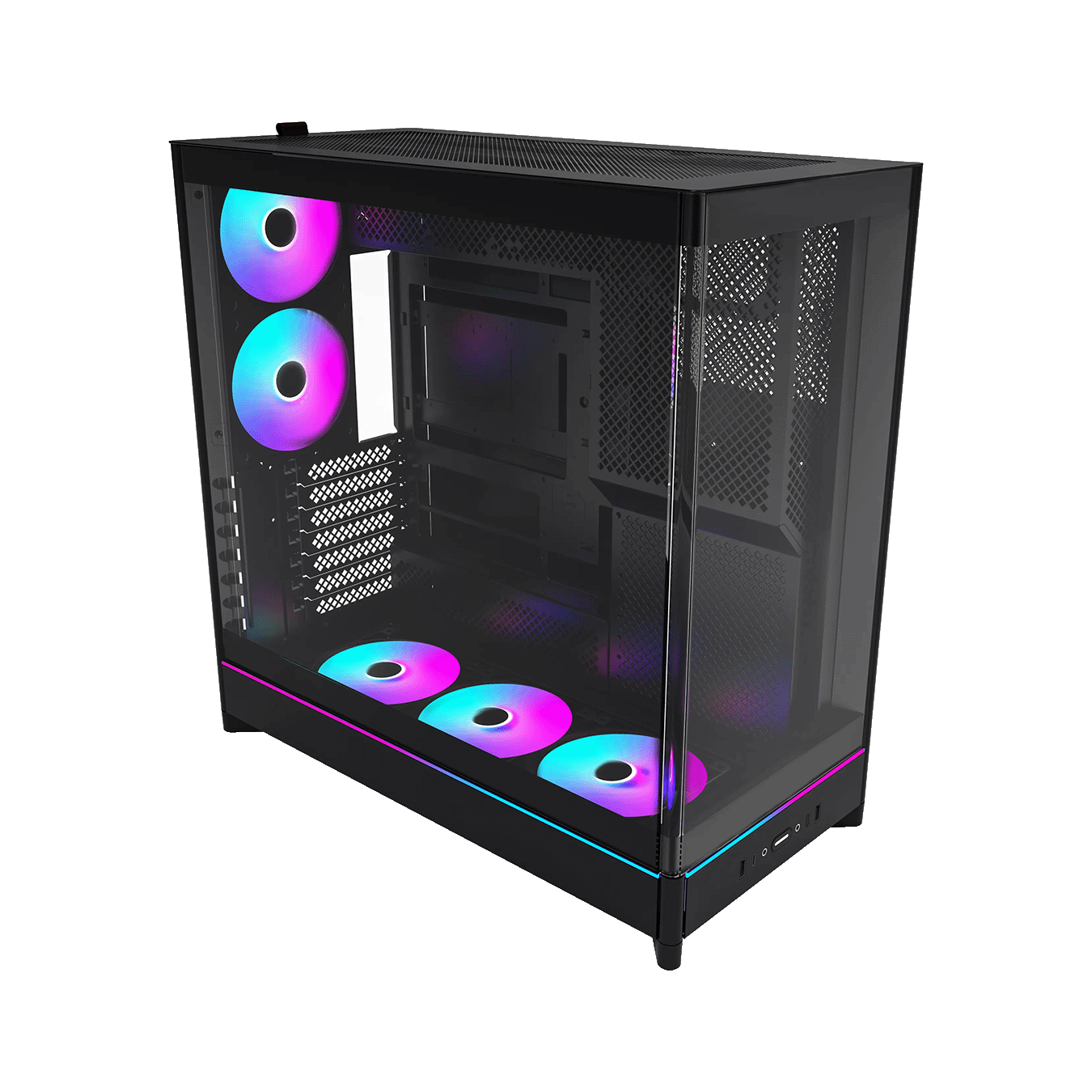 MONTECH (モンテック) HS02 PROシリーズ ATXマザーボード対応 ガラスパネル(フロント・左サイド)採用 タワー型PCケース (ブラック) HS02 PRO (B)