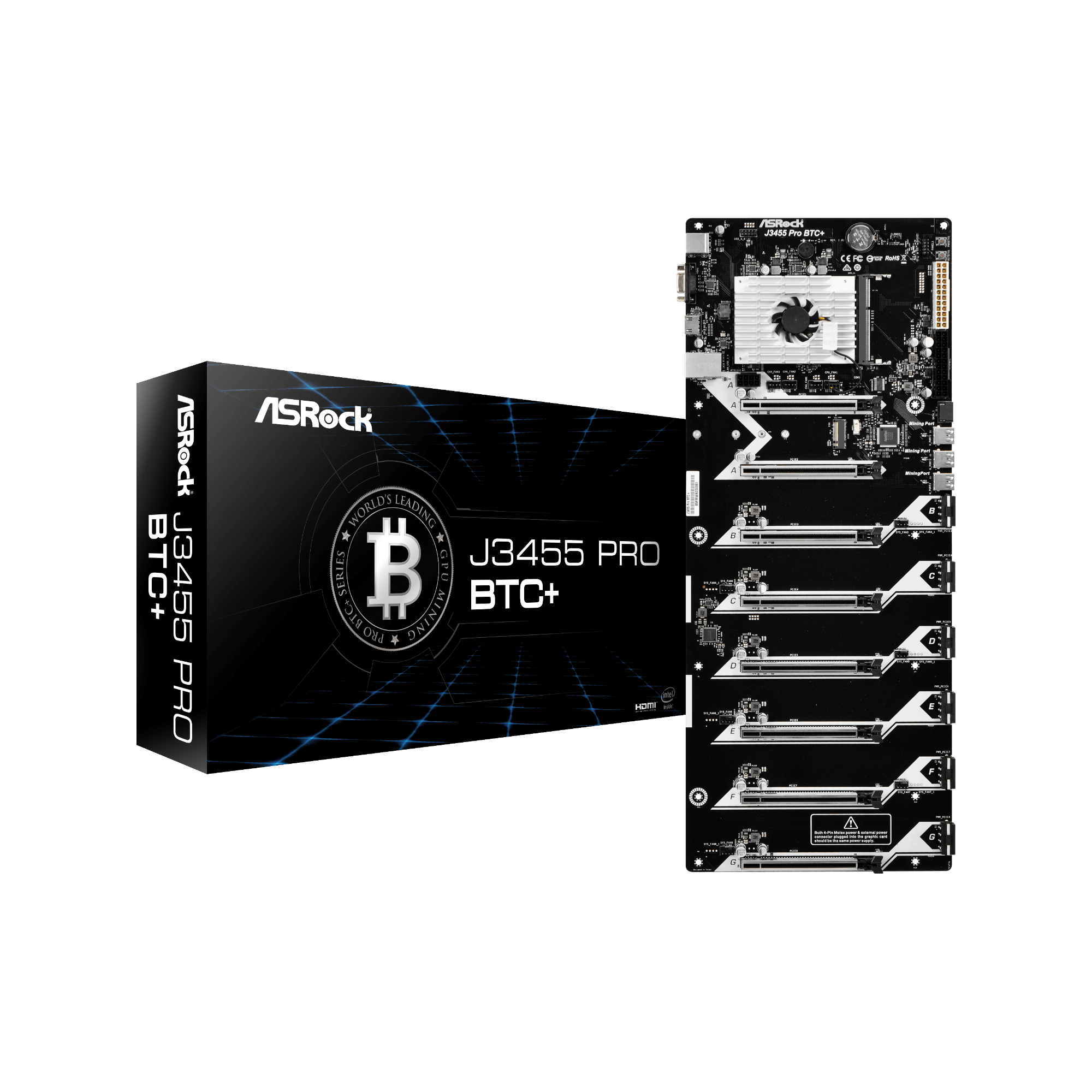 ASRock(アスロック) Intel J3455搭載 マイニング向けマザーボード ASRock(アスロック) Intel J3455搭載 マイニング向けマザーボード