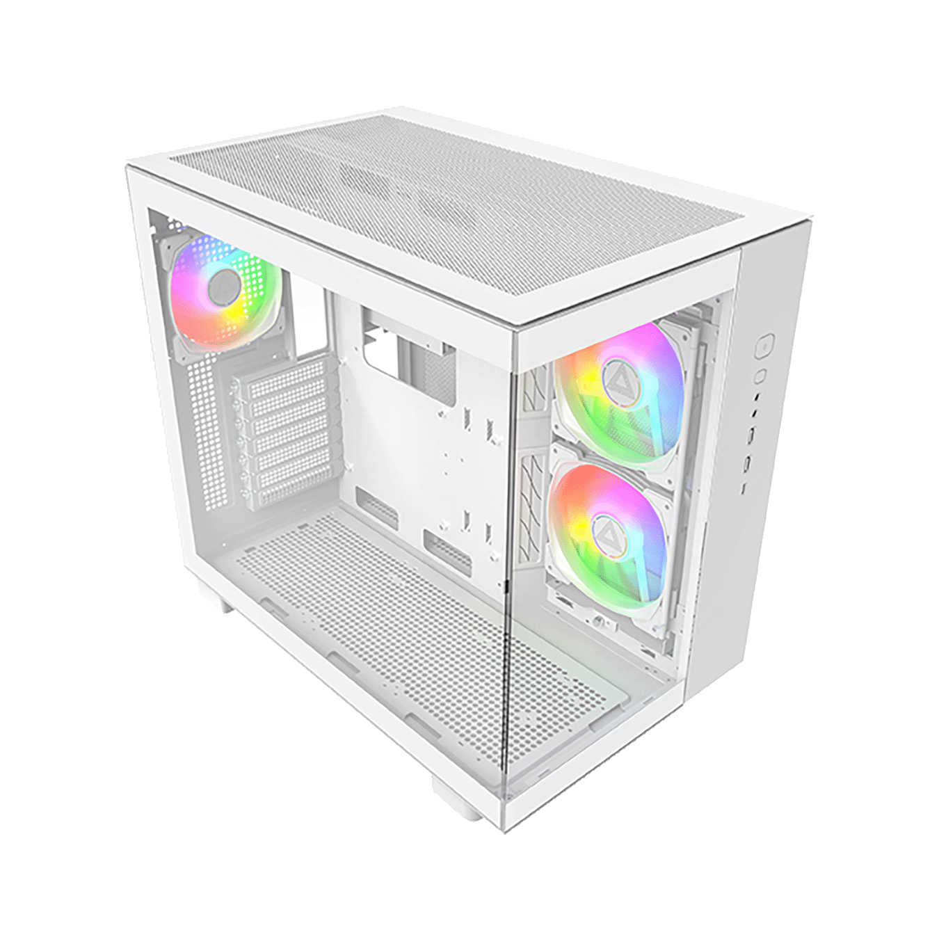 MONTECH KING 65 PROシリーズ ATXマザーボード対応 ガラスパネル(フロント・左サイド)採用 ピラーレスPCケース (ホワイト)　KING 65 PRO (W)