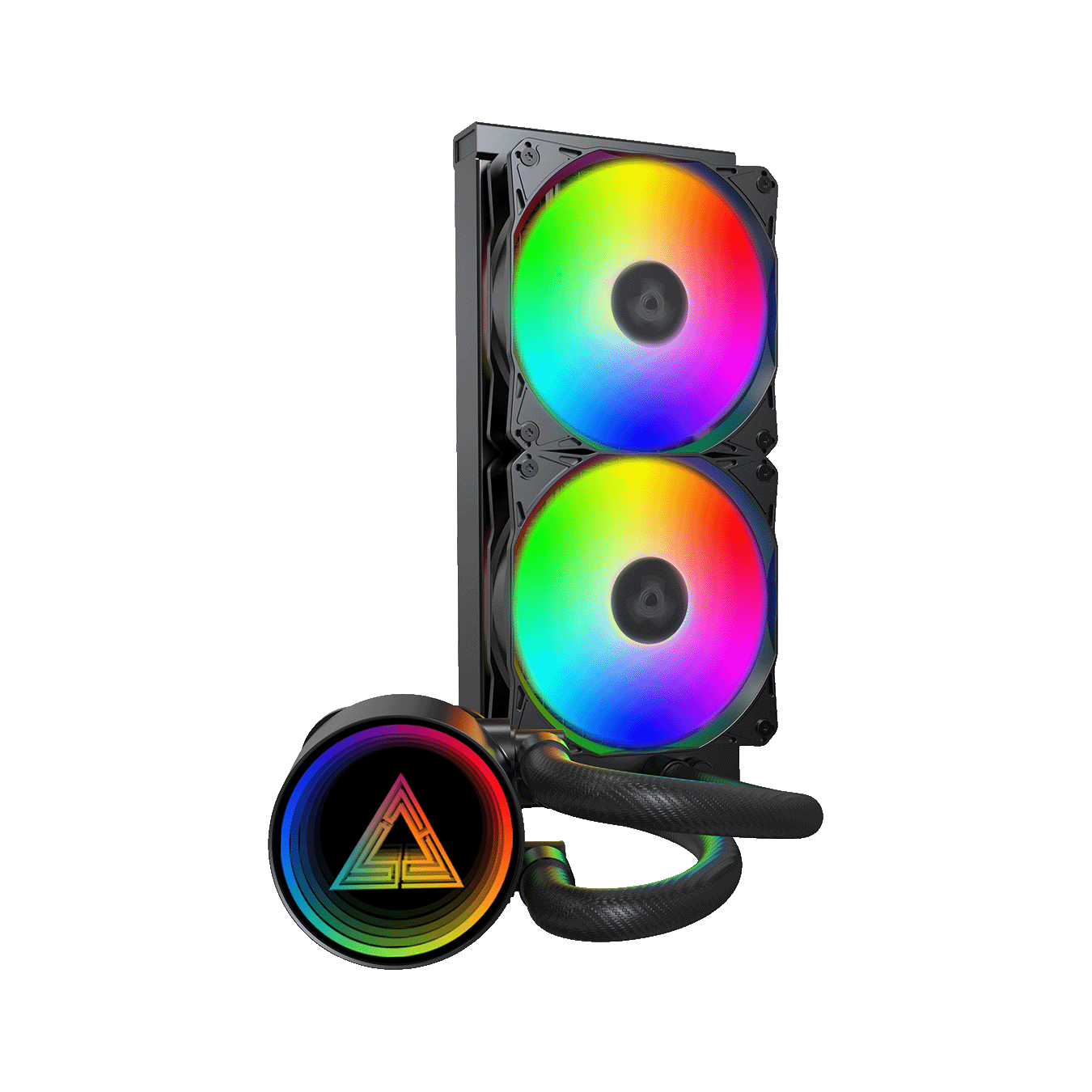 Montech (モンテック) LightFlow ARGB 240 シリーズ オールインワン簡易水冷CPUクーラー (ARGBデュアルファン・ブラック)　LightFlow ARGB 240 (B)