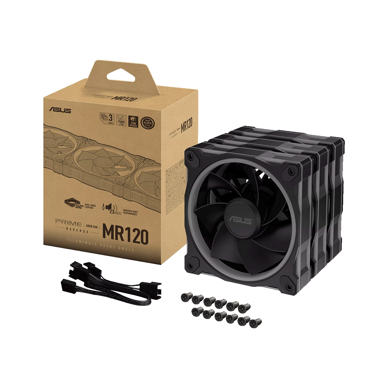 MR120 REVERSE ARGB FAN BL 3IN1 | MR120 REVERSE ARGB FAN BL