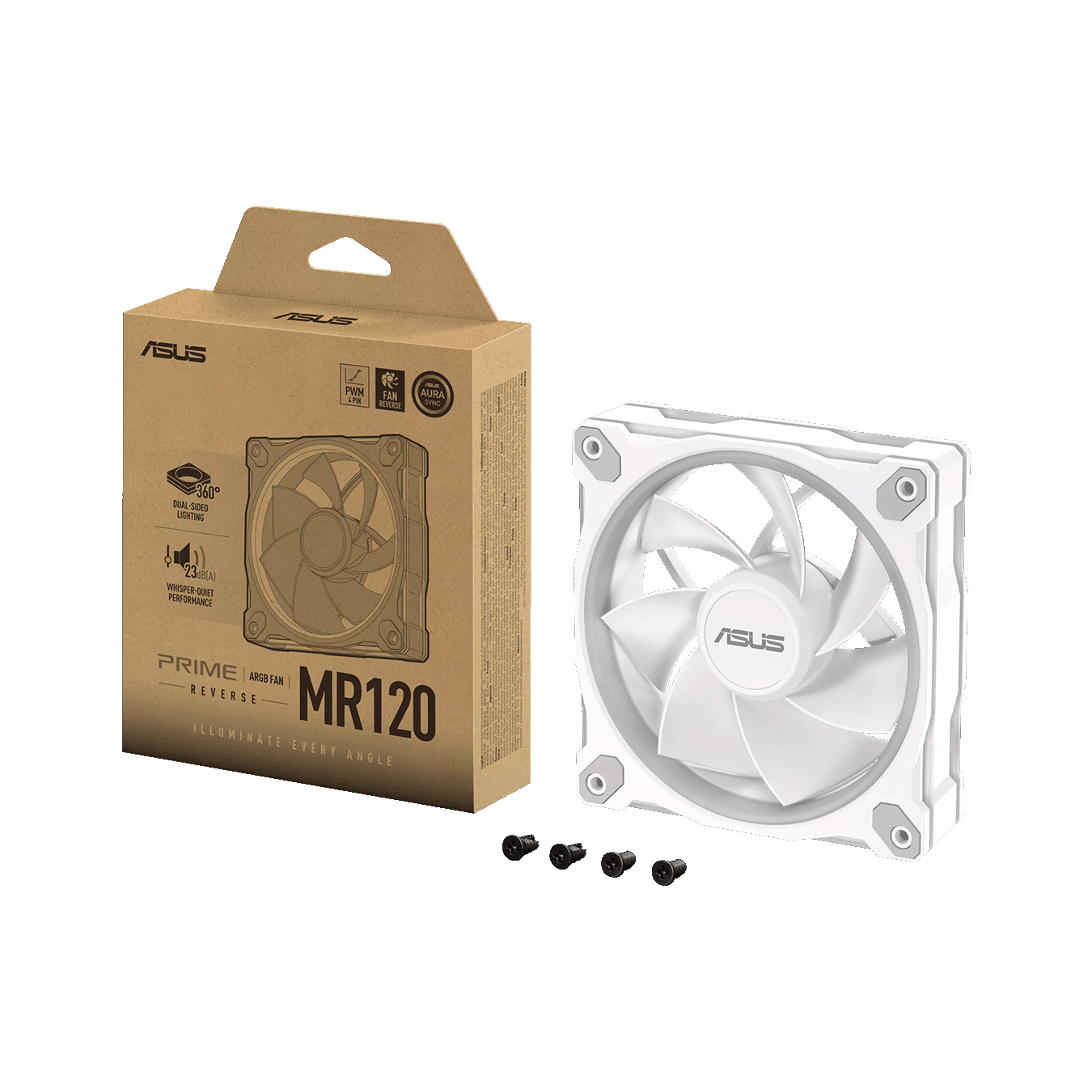 MR120 REVERSE ARGB FAN WHITE | MR120 REVERSE ARGB FAN WHITE | ASUS