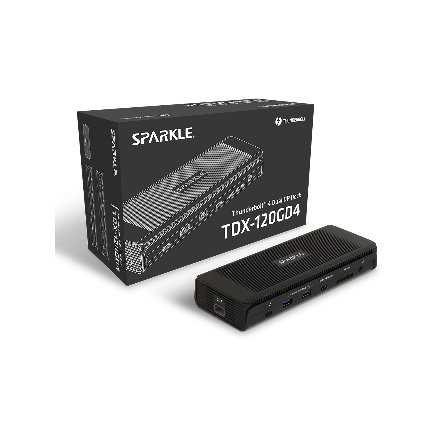 SPARKLE (スパークル) Thunderbolt 4 接続 12-in-1 ACアダプタ付きドッキングステーション Office Dock Pro+TDX-120GD4