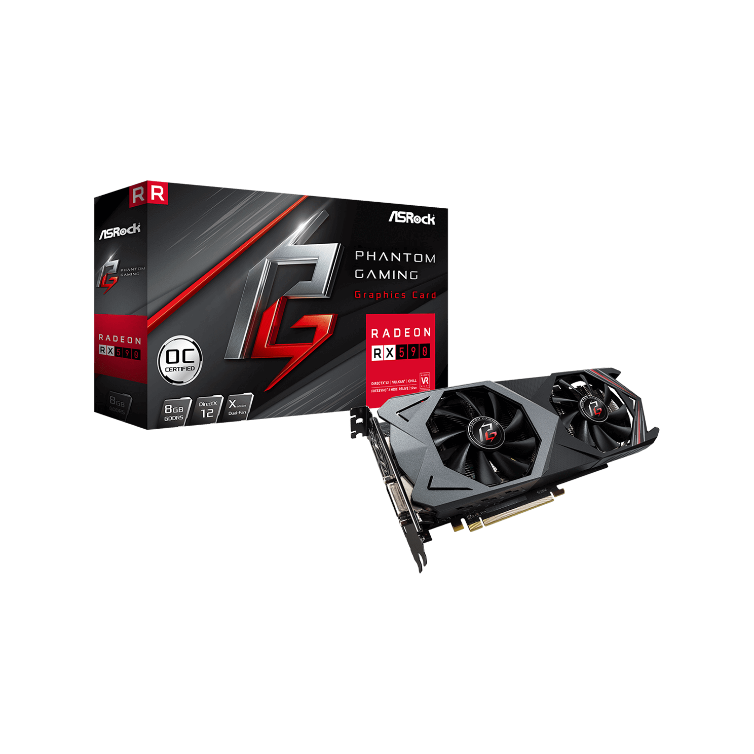 春夏新作 | OC 8G RX590 Radeon X PG ASRock(アスロック) 590 RX Radeon PCパーツ