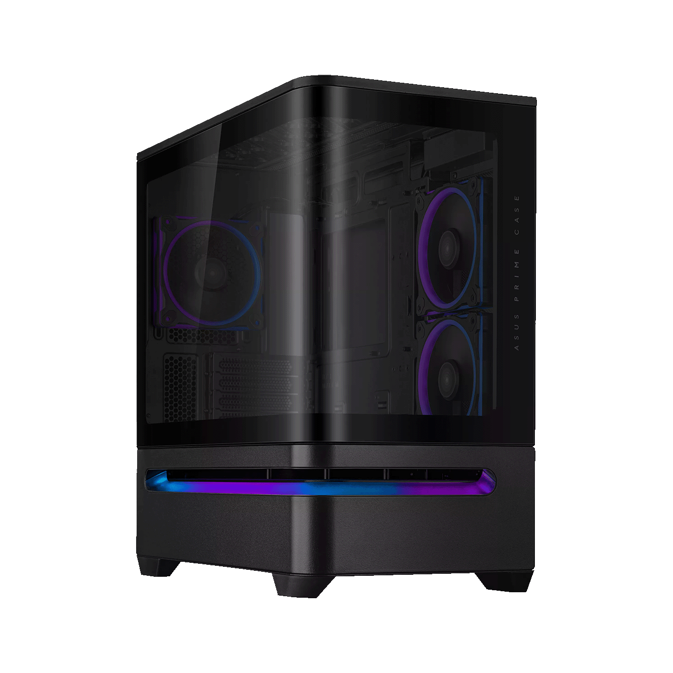 ASUS (エイスース) PRIME AP202 TG ARGBシリーズ MicroATXマザーボード対応 曲面ガラスパネル スロットベント 採用 ARGBファンプリインストール PCケース (ブラック) PRIME AP202 TG ARGB BLACK