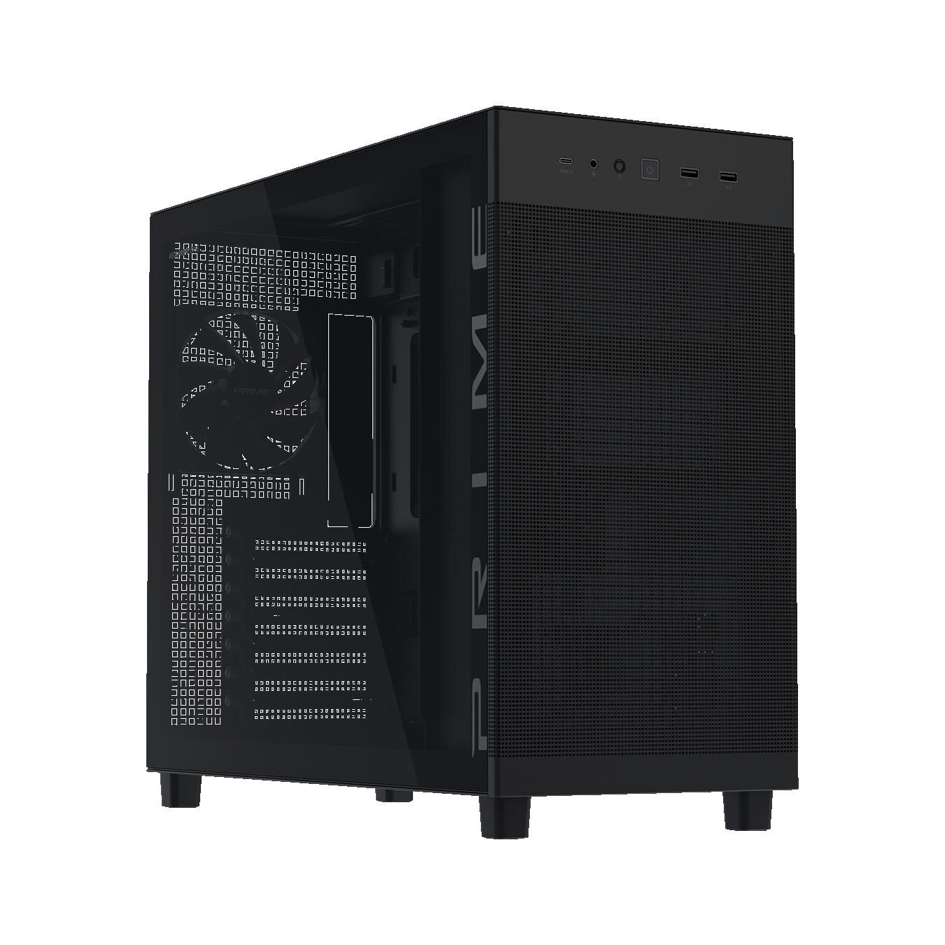 ASUS (エイスース) PRIME AP303 TG シリーズ ATXマザーボード対応 強化ガラスパネル 採用 PCケース (ブラック) PRIME AP303 TG BLACK