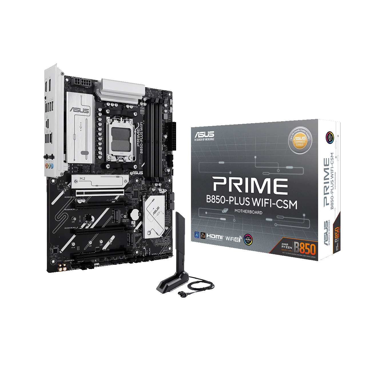 ASUS Socket AM5 AMD B850 ATX WiFi+Bluetoothモジュール付属 マザーボード　PRIME B850-PLUS WIFI-CSM