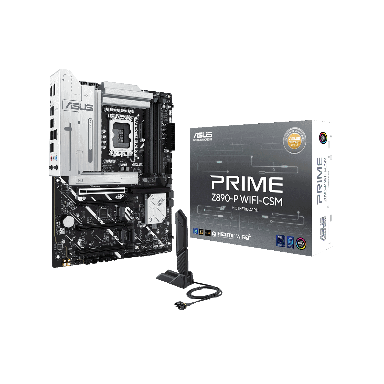 ASUS(エイスース) LGA1851 Intel Z890 ATX WiFi+Bluetoothモジュール付属 マザーボード PRIME Z890-P WIFI-CSM