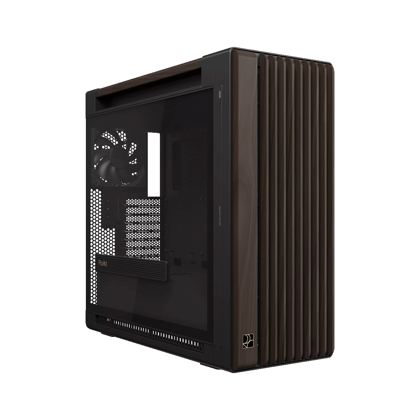 ASUS (エイスース) ProArt PA602 WALNUT WOOD TGシリーズ EATXマザーボード対応 木製フロントパネル＆強化ガラスサイドパネル 採用 PCケース (モダンブラック) PROART PA602 WALNUT WOOD TG PWM MODERN BLACK