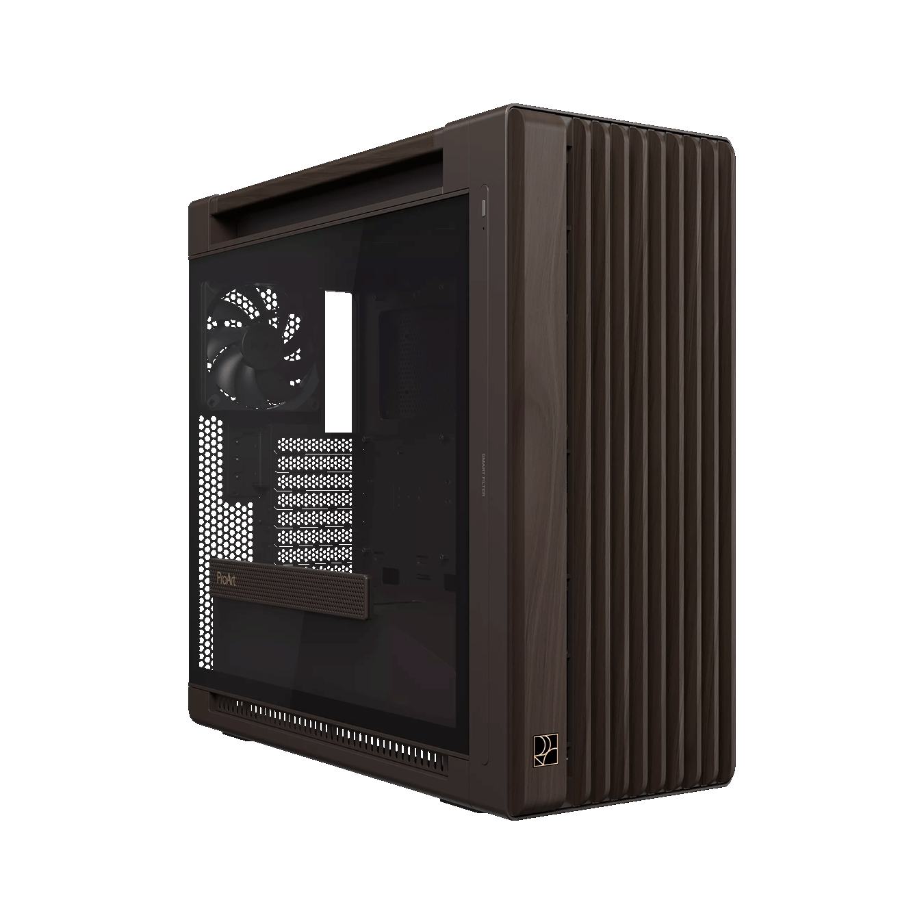 ASUS (エイスース) ProArt PA602 WALNUT WOOD TGシリーズ EATXマザーボード対応 木製フロントパネル＆強化ガラスサイドパネル 採用 PCケース (レトロブラウン) PROART PA602 WALNUT WOOD TG PWM RETRO BROWN