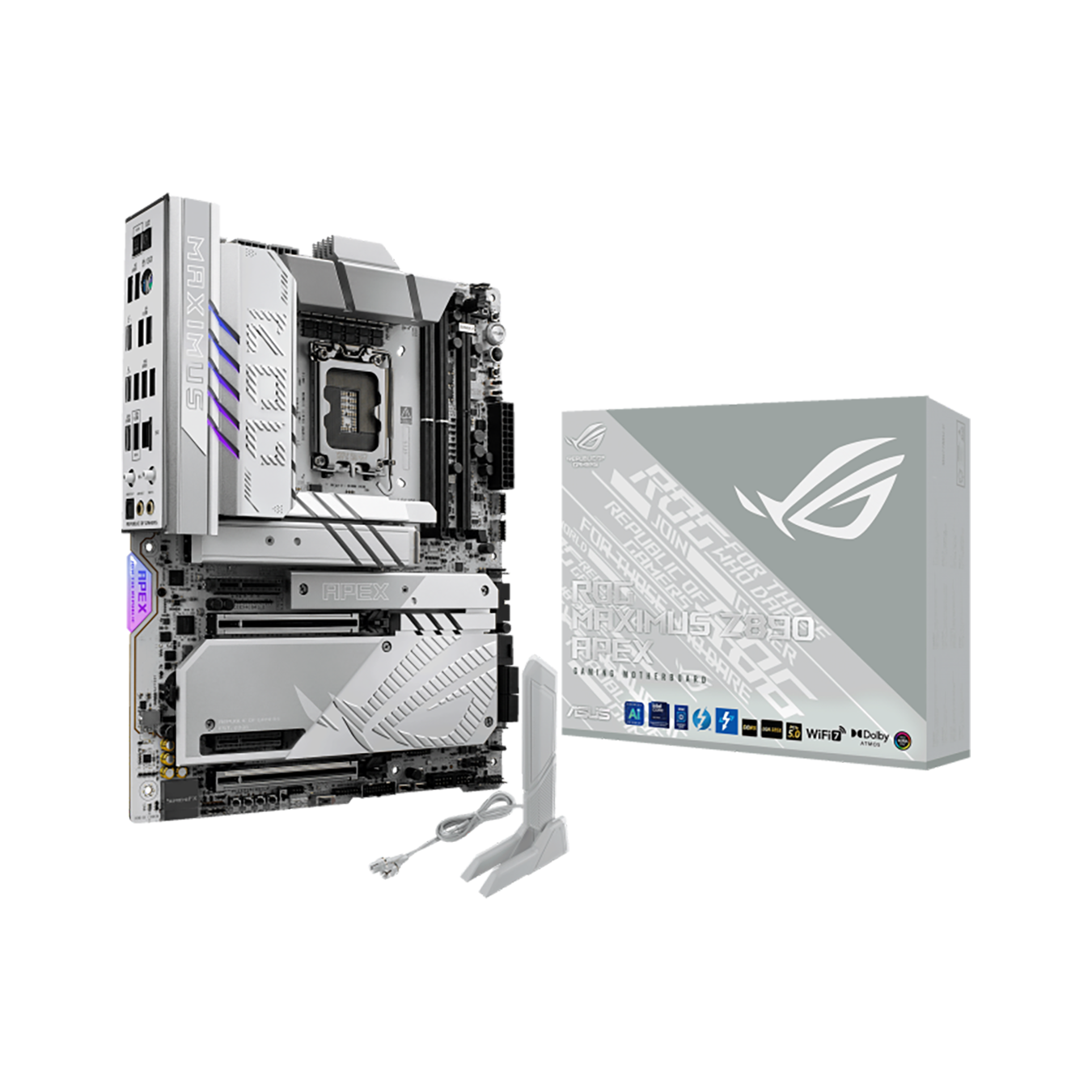 ASUS(エイスース) LGA1851 Intel Z890 ATX WiFi+Bluetoothモジュール付属 ホワイトカラー マザーボード ROG MAXIMUS Z890 APEX