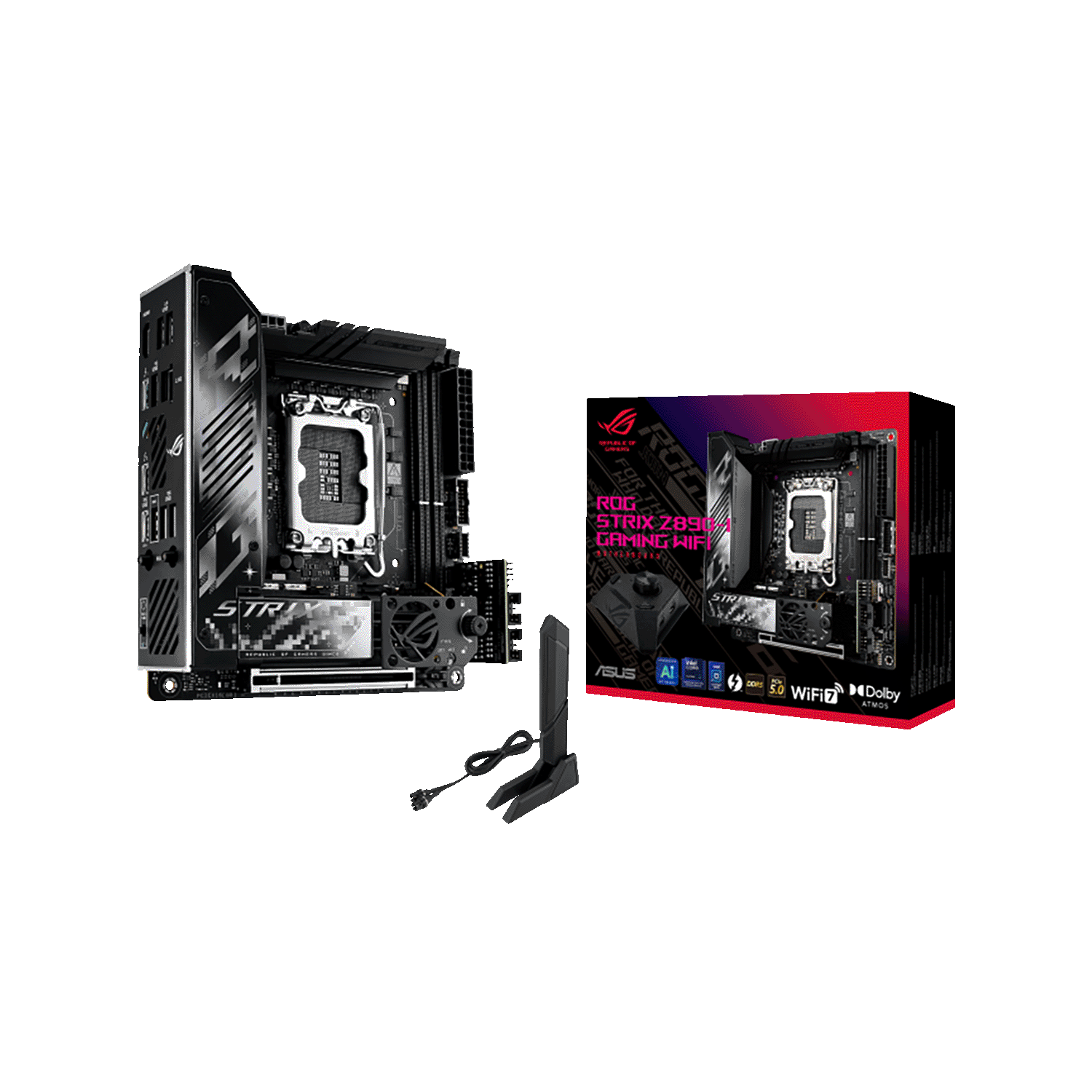 ASUS(エイスース) LGA1851 Intel Z890 Mini-ITX WiFi+Bluetoothモジュール付属 マザーボード ROG STRIX Z890-I GAMING WIFI