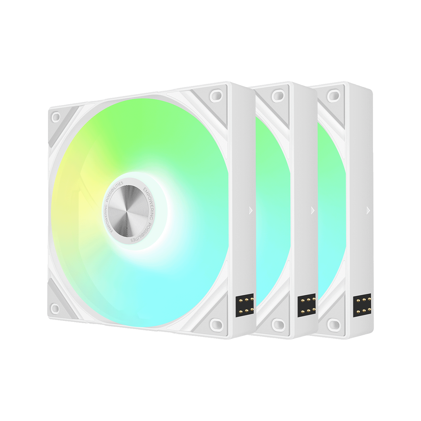 TRYX (トライエックス) ROTA SL ARGB 120 3個パックシリーズ ARGB LED搭載 静音PCケースファン (120mmx3・ホワイト) F-R120A-AM3M-G0W