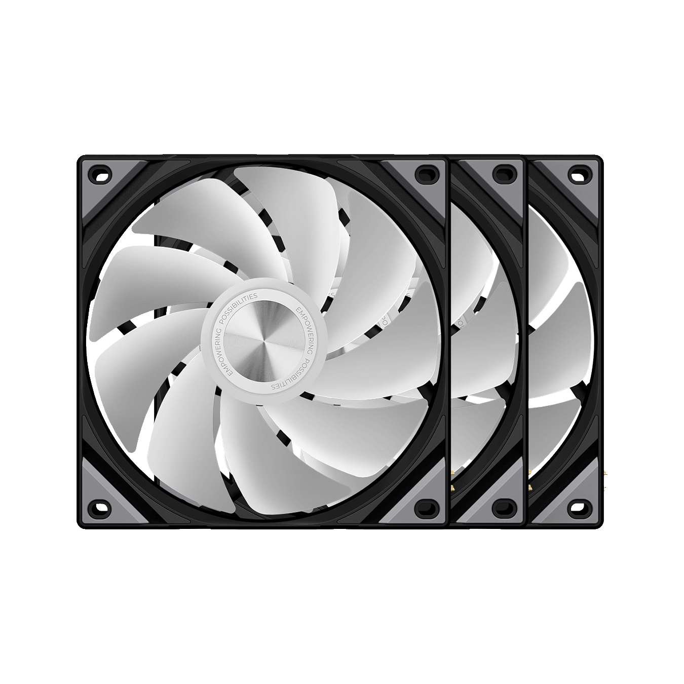 TRYX (トライエックス) ROTA SL ARGB Reverse 120 3個パックシリーズ ARGB LED搭載 リバース回転 静音PCケースファン (120mmx3・ブラック) F-R120R-AM3M-G0K