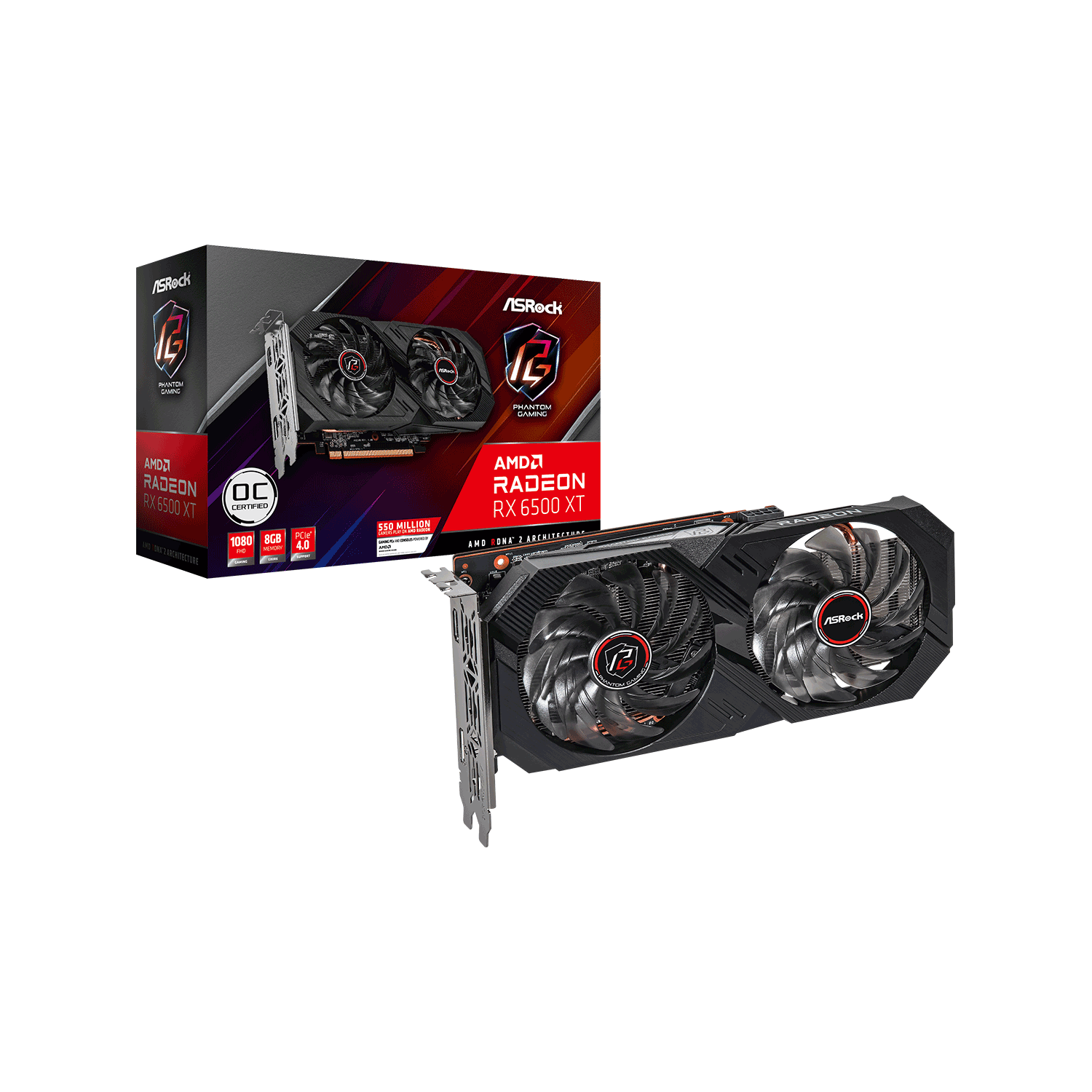 ASRock(アスロック) Radeon RX 6500 XT デュアルファン 搭載 オーバークロック グラフィックボード RX6500XT PG 8GO