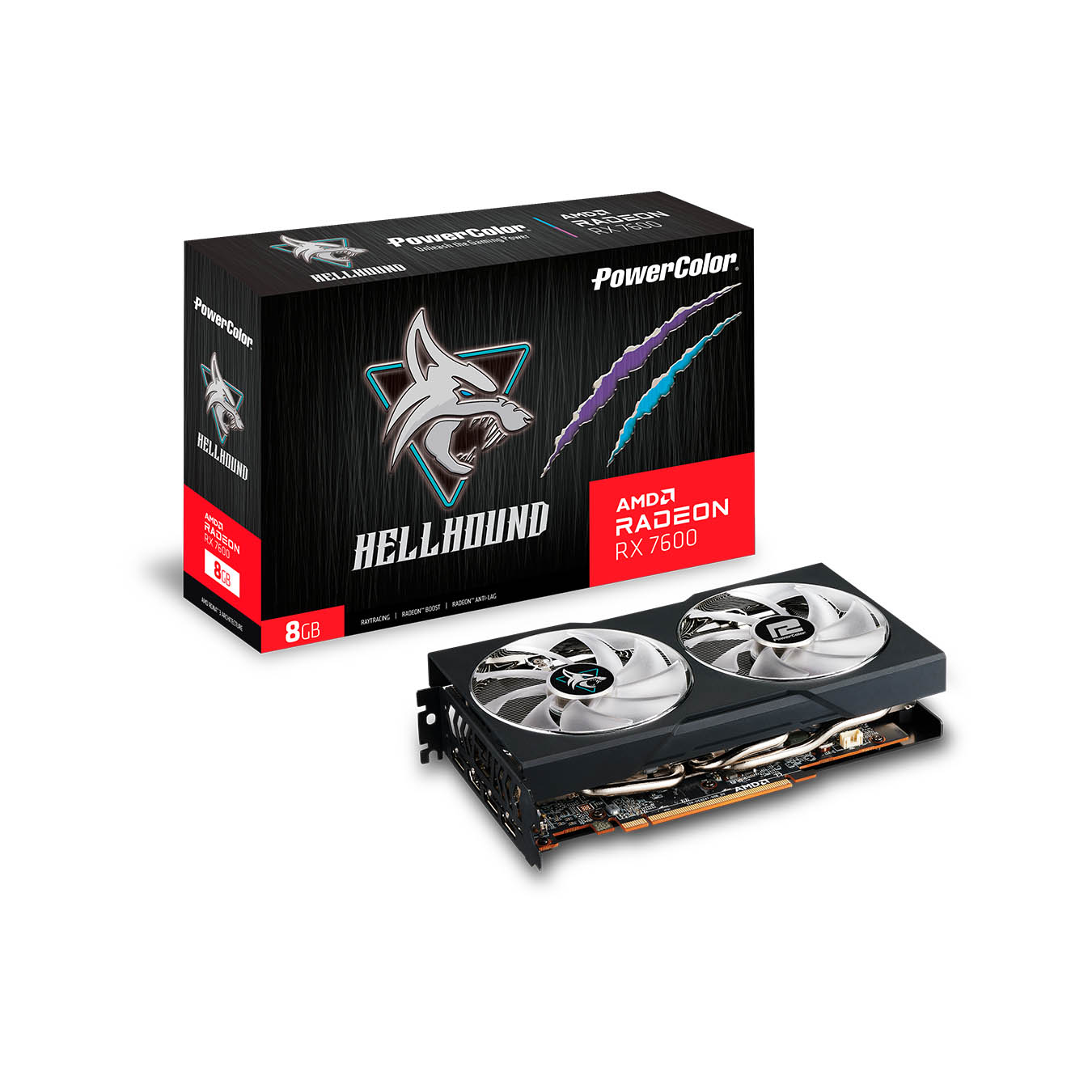 PowerColor(パワーカラー) Radeon RX 7600 搭載 グラフィックボード RX7600 8G-L/OC