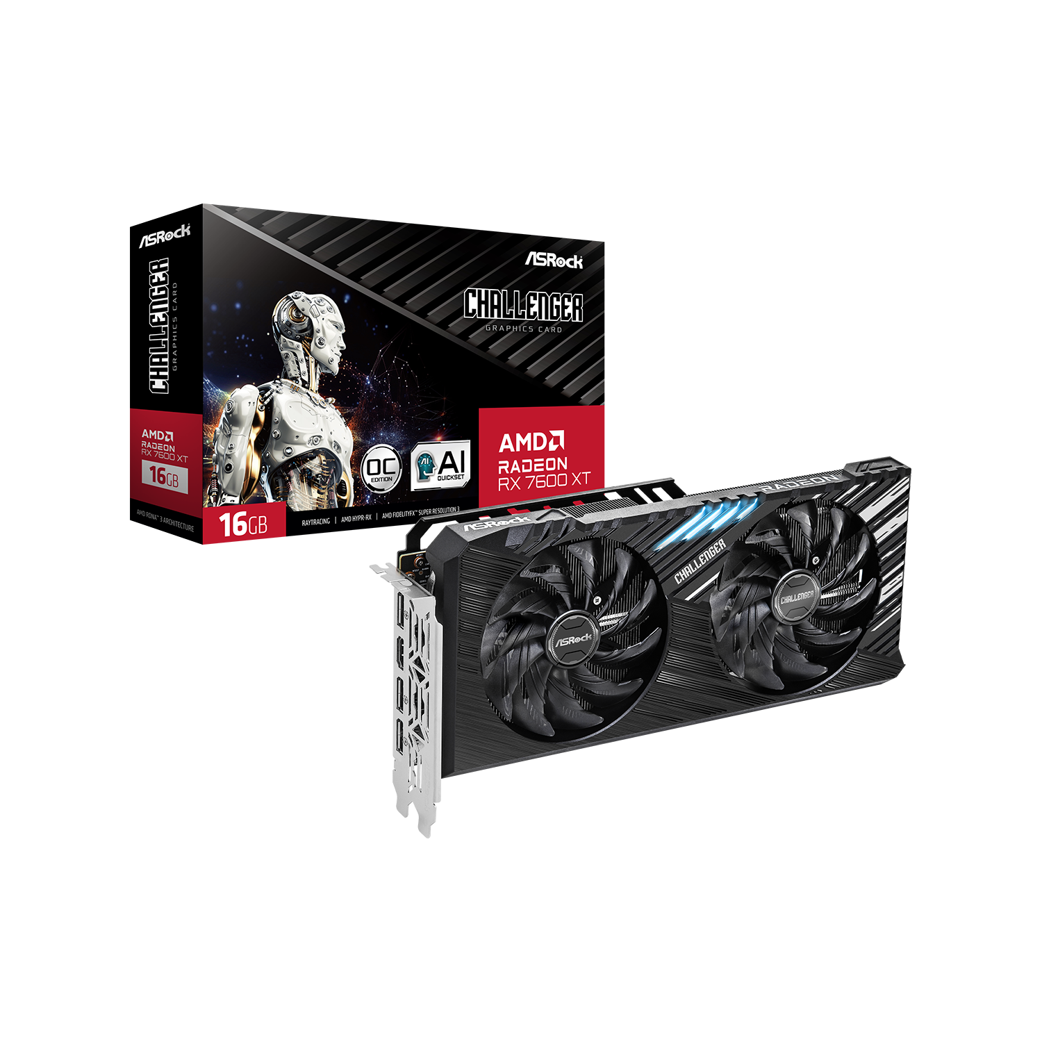 ASRock(アスロック) Radeon RX 7600 XT 搭載 オーバークロック グラフィックボード RX7600XT CL 16GO