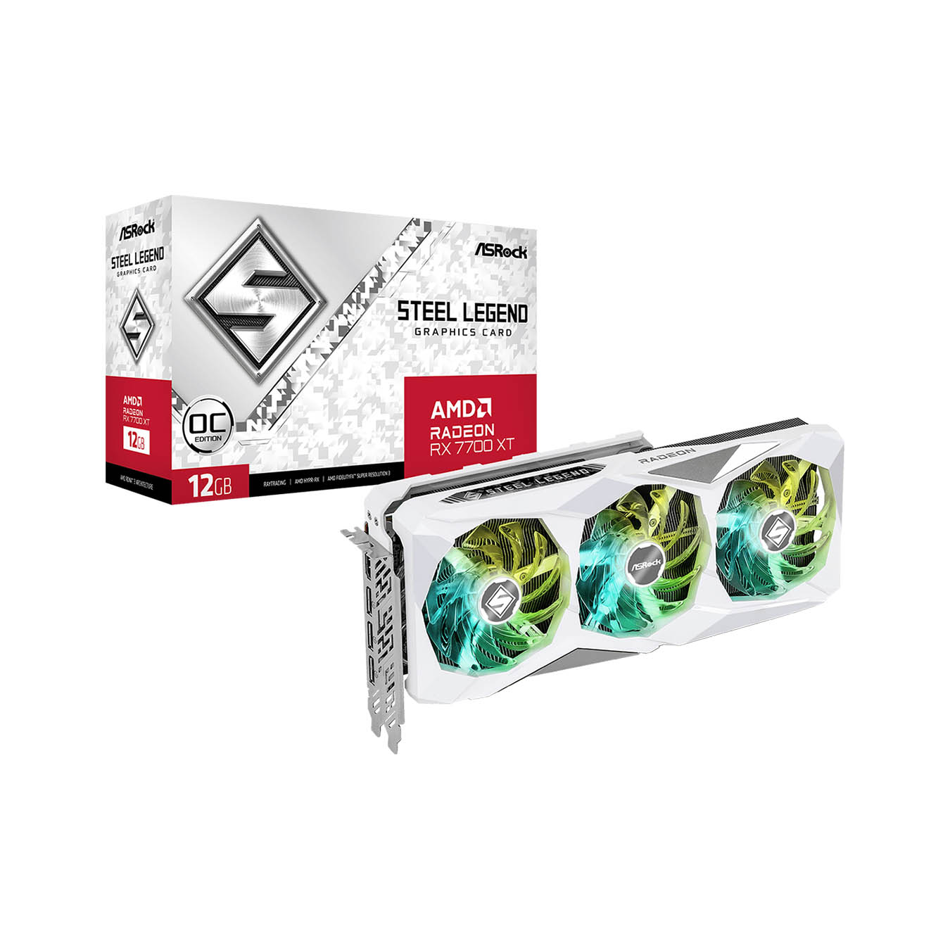 【在庫限り】ASRock(アスロック) Radeon RX 7700 XT 搭載 オーバークロック グラフィックボード RX7700XT SL 12GO