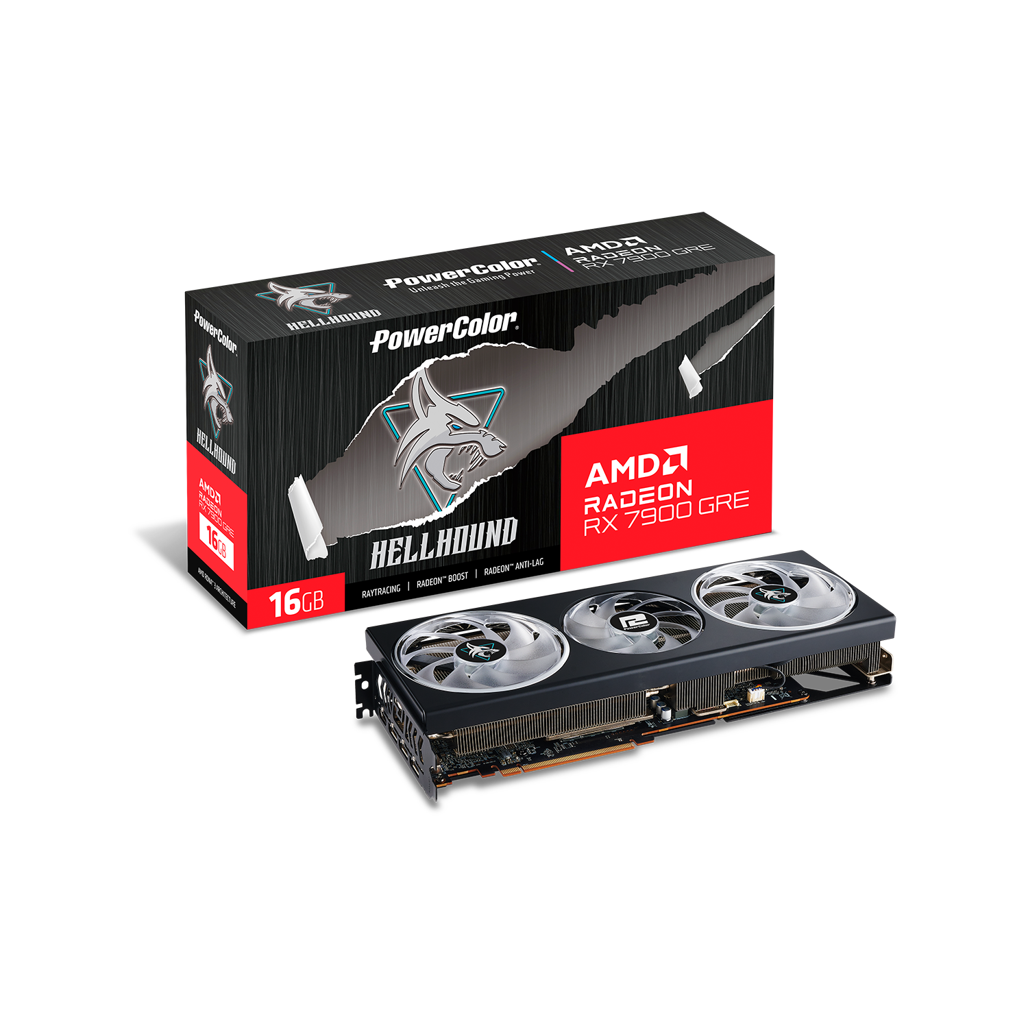 【販売終了】PowerColor(パワーカラー) Radeon RX 7900 GRE トリプルファン搭載 グラフィックボード RX7900GRE 16G-L/OC