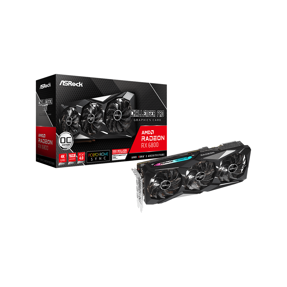 RX 6800 Challenger Pro 16G OC | ASRock(アスロック) Radeon RX 6800 搭載 グラフィックボード |  CFD販売株式会社 CFD Sales INC.