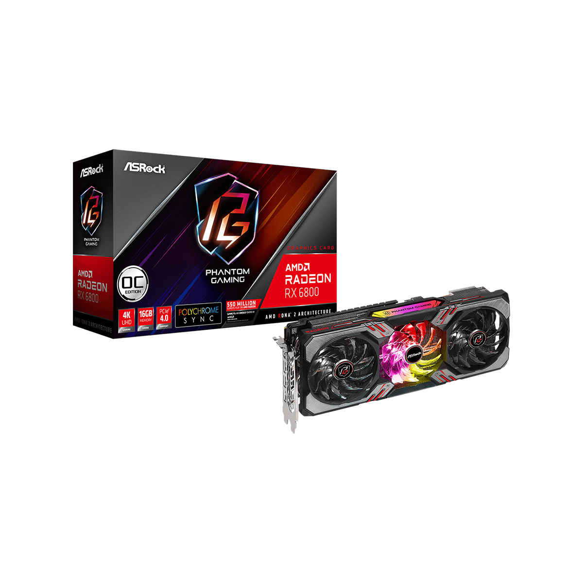 ASRock グラフィックボード RX 6800 PG D 16G OC AMD Radeon RX6800