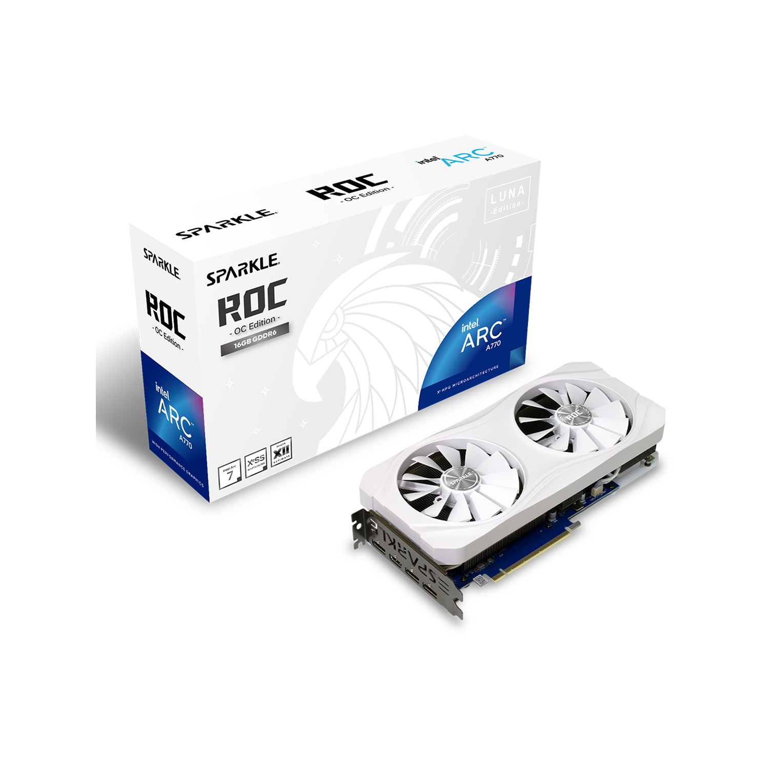 SPARKLE (スパークル) Intel Arc A770 ホワイトカラー デュアルファン搭載 オーバークロックグラフィックボード  SA770RW-16GOC
