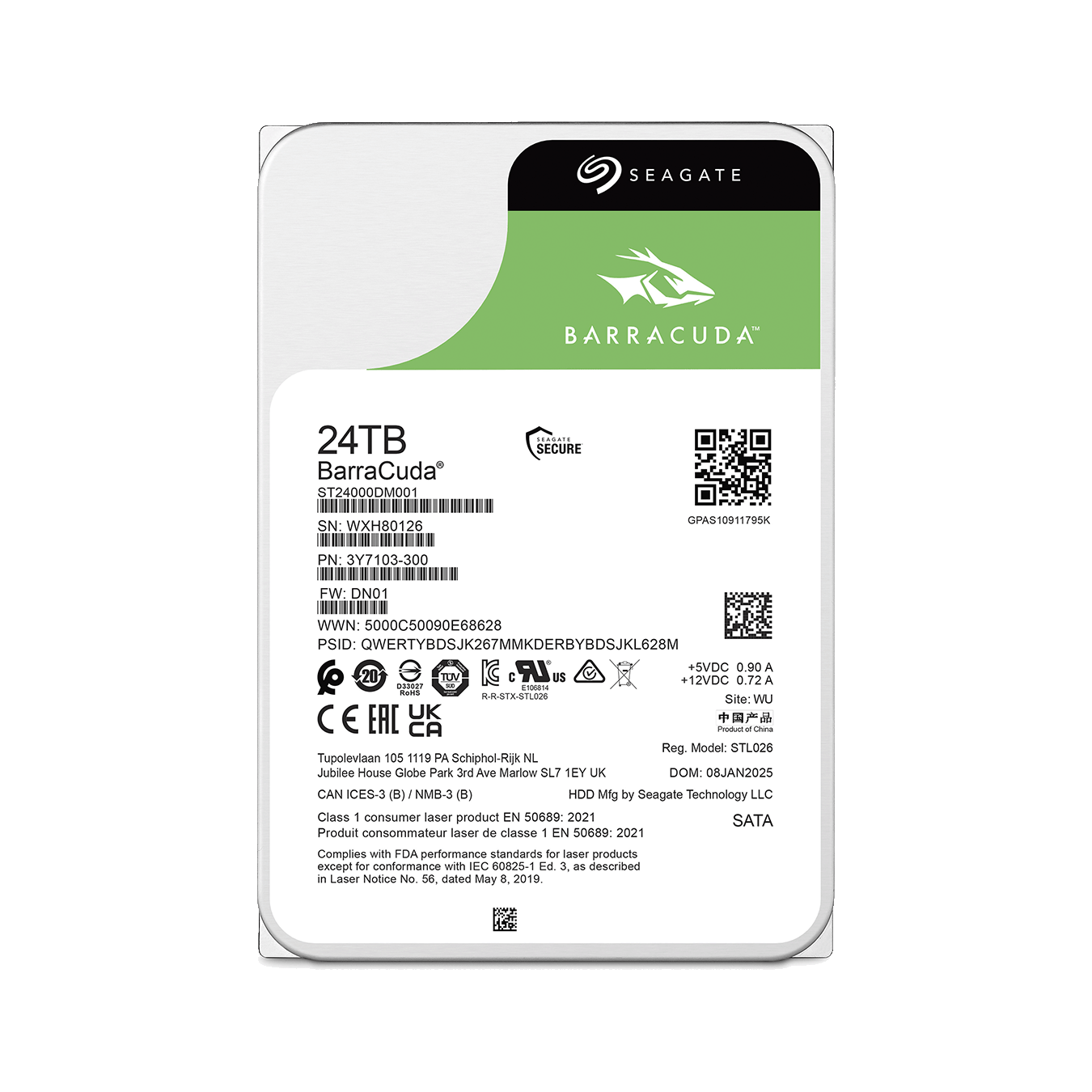 未開封未使用 Seagate BarraCuda 3.5インチ 24TB HDD 未開封未使用 Seagate BarraCuda 3.5インチ 24TB HDD