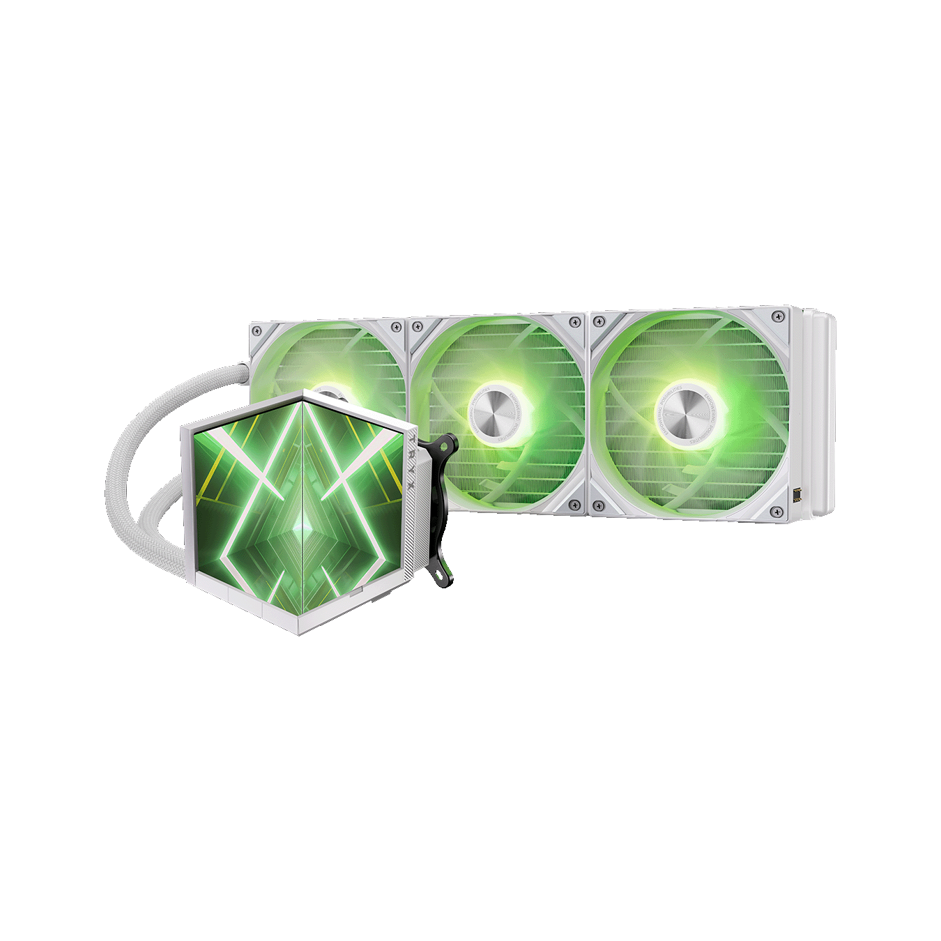 TRYX (トライエックス) STAGE 360 シリーズ LCDウォーターブロック採用 オールインワン簡易水冷CPUクーラー (120mm x3・ARGBトリプルファン・ホワイト) L-S360A-DM3M-G0W