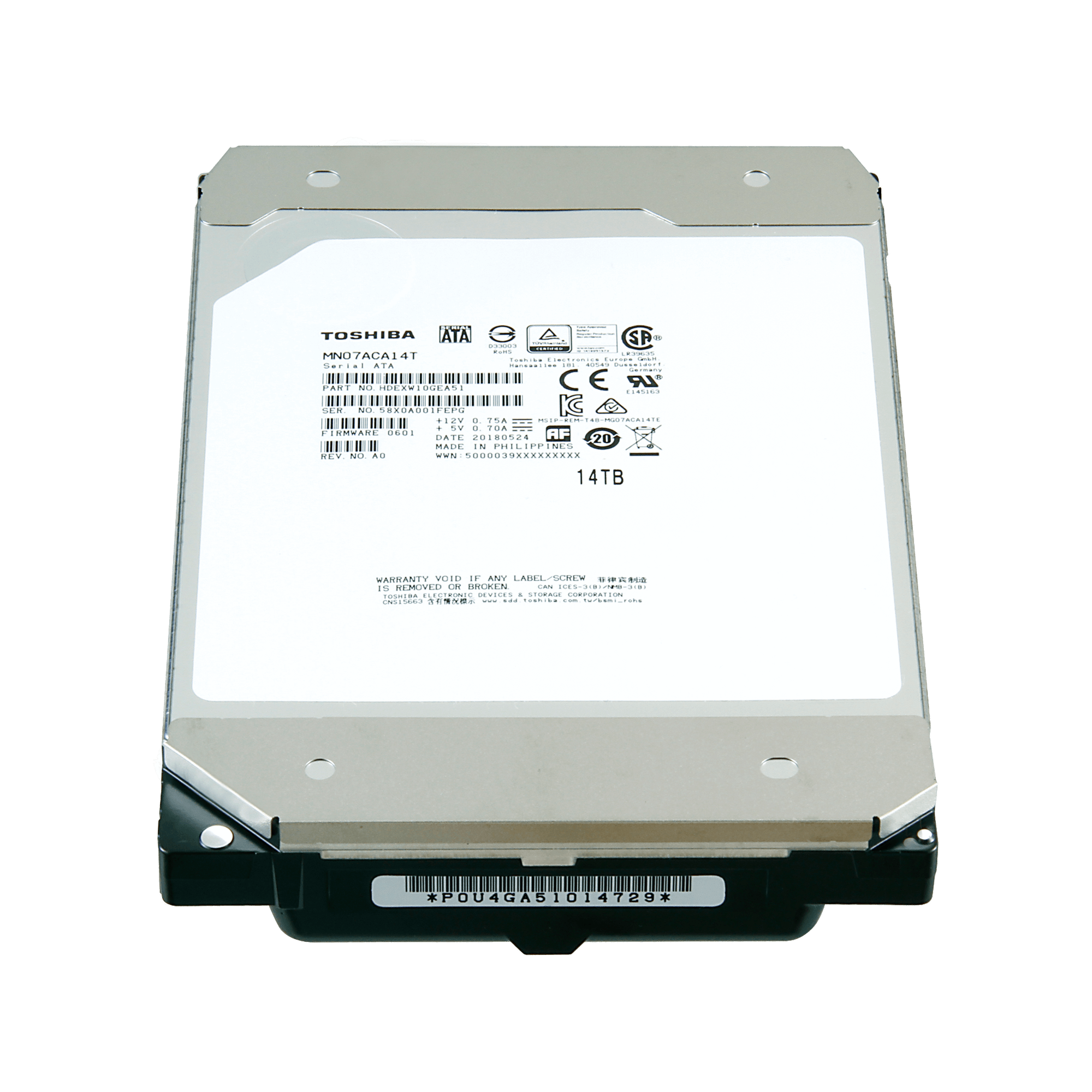 MN07ACA14T | Toshiba NAS向け SATA6G接続ハードディスク 14TB | CFD