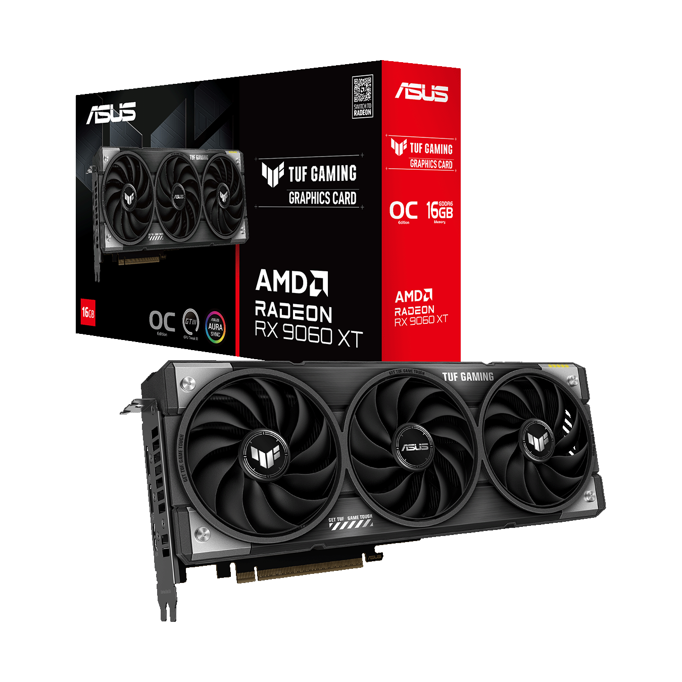 ASUS(エイスース) Radeon RX 9060 XT トリプルファン搭載 オーバークロックグラフィックボード (16GB) TUF-RX9060XT-O16G-GAMING