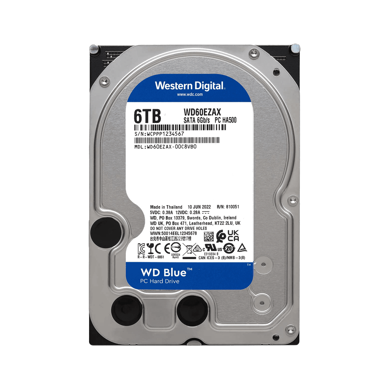 WD60EZAX [WD Blue 6TB 3.5インチ SATA 6G 5400rpm 256MB CMR