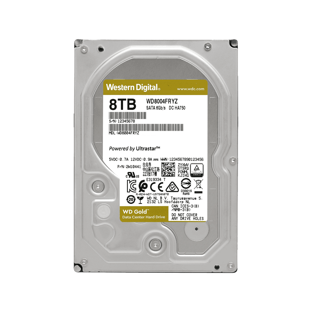 WD8004FRYZ | WesternDigital WD Gold エンタープライズクラス SATA6G