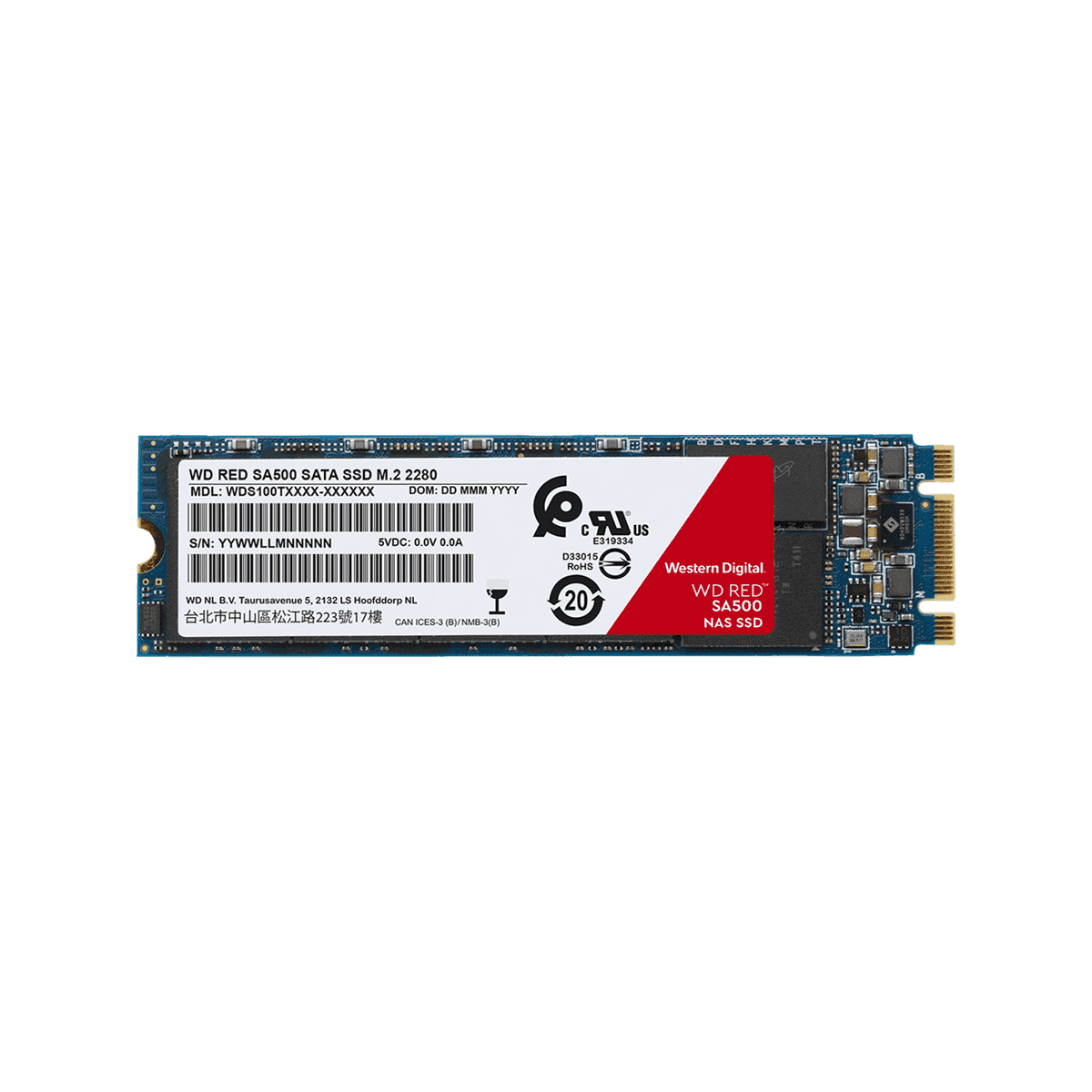 WDS100T1R0B | WesternDigital WD Red SA500 NAS向け M.2 SATA接続SSD