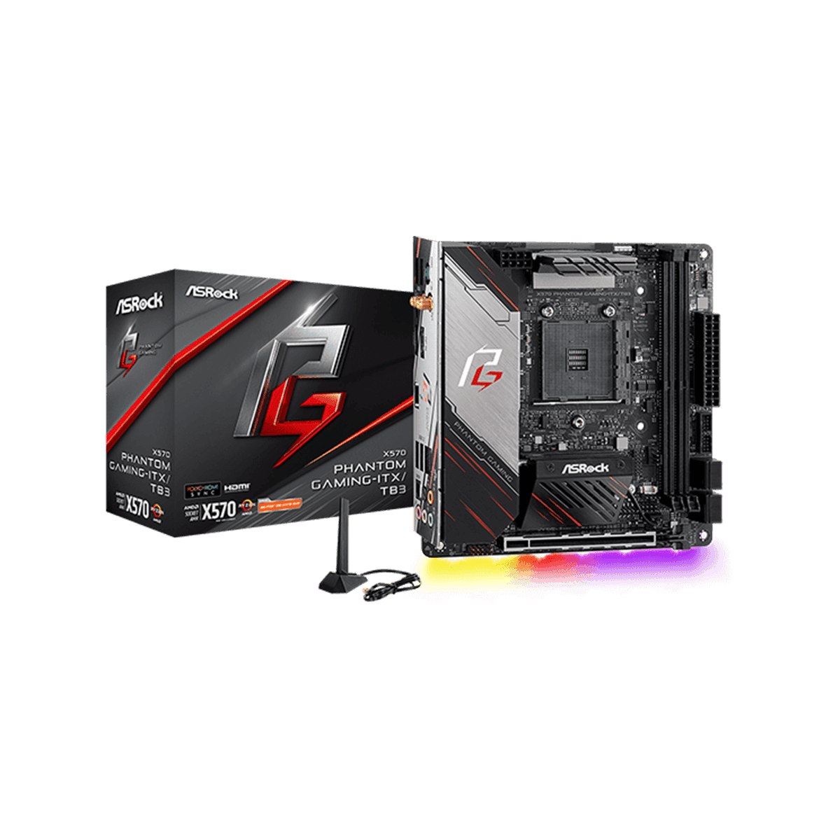 X570 Phantom Gaming ITX TB3 ASRock Socket AM4 AMD X570 Mini ITX CFD CFD Sales INC