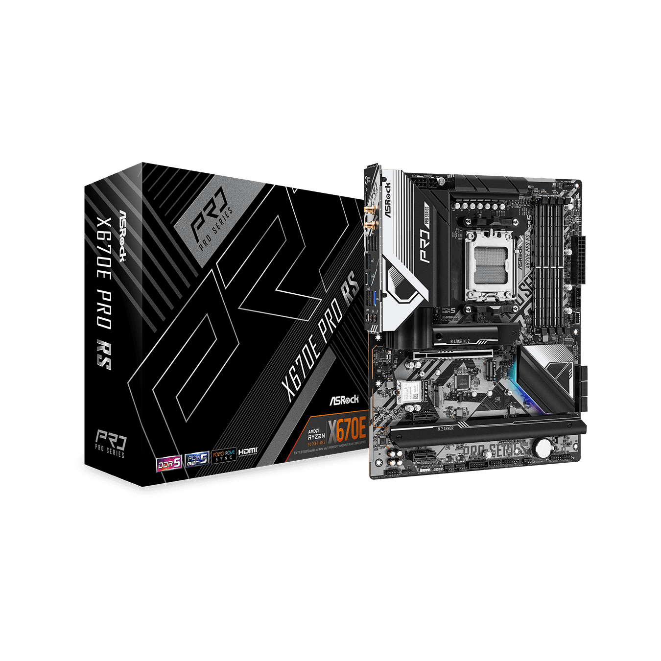 B650 Pro RS | ASRock(アスロック) Socket AM5 AMD B650 ATX