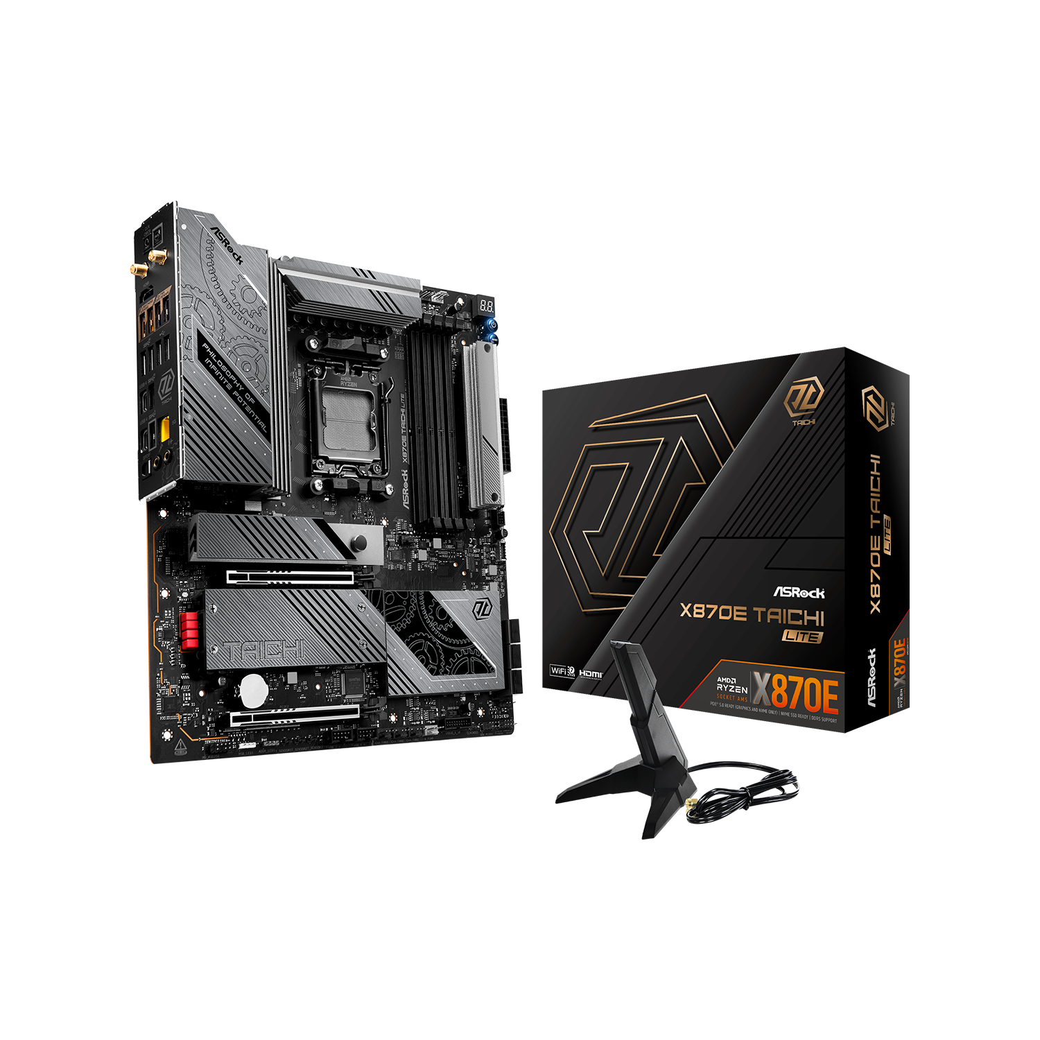 ASRock(アスロック) Socket AM5 AMD X870E EATX WiFi+Bluetoothモジュール付属 マザーボード X870E Taichi Lite