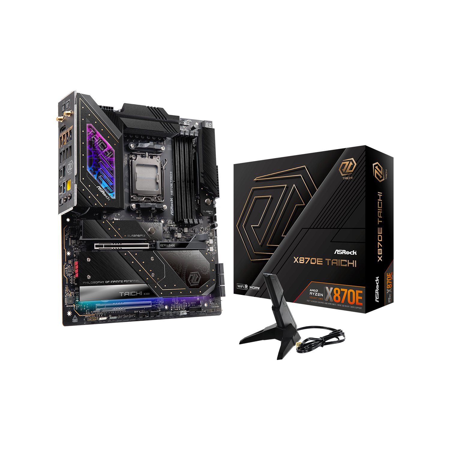 ASRock(アスロック) Socket AM5 AMD X870E EATX WiFi+Bluetoothモジュール付属 マザーボード X870E Taichi